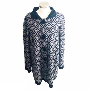 Geometric Black SweaterJacket, XL